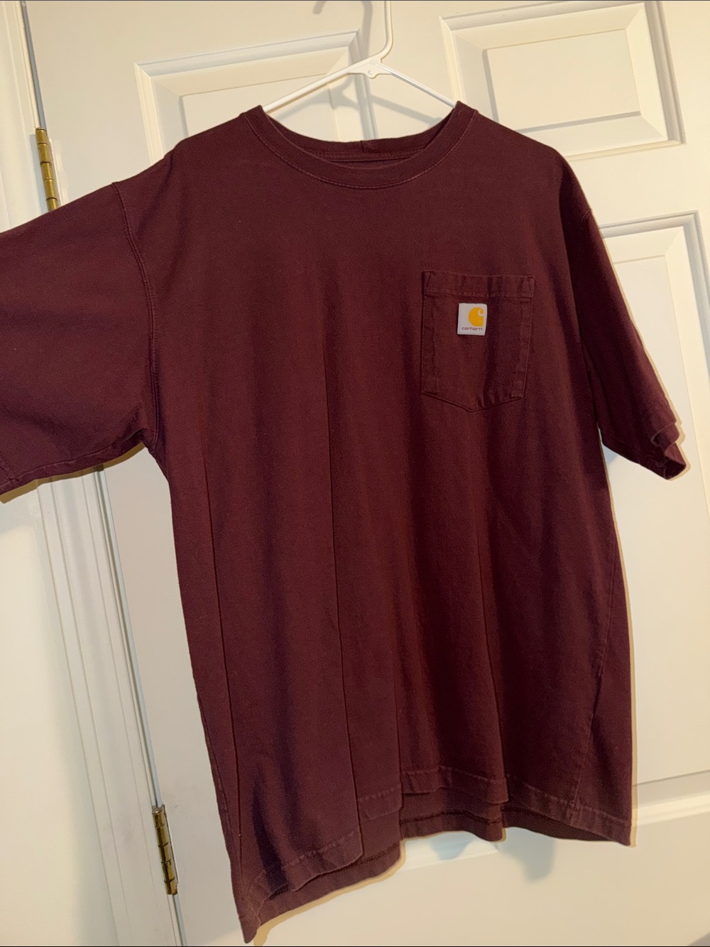 Carhartt Short Sleeve Pocket Tee in Deep Maroon